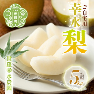 幸水梨 ご自宅用 約5kg【先行予約・数量限定】世羅 幸水農園 幸水 梨 せら なし フルーツ 果物 くだもの 甘い 果汁 ジューシー デザート 産地直送 JGAP認証 新鮮【2026年8月中旬以降順次発送】 A005-01
