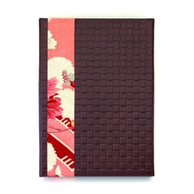 ふるさと納税 海南市 柿渋塗　四つ目箱　便せんサイズ　こげ茶布付