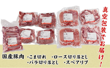 57-23国産豚肉お楽しみ4種セット3kg（小分け真空包装）【下妻工場直送】