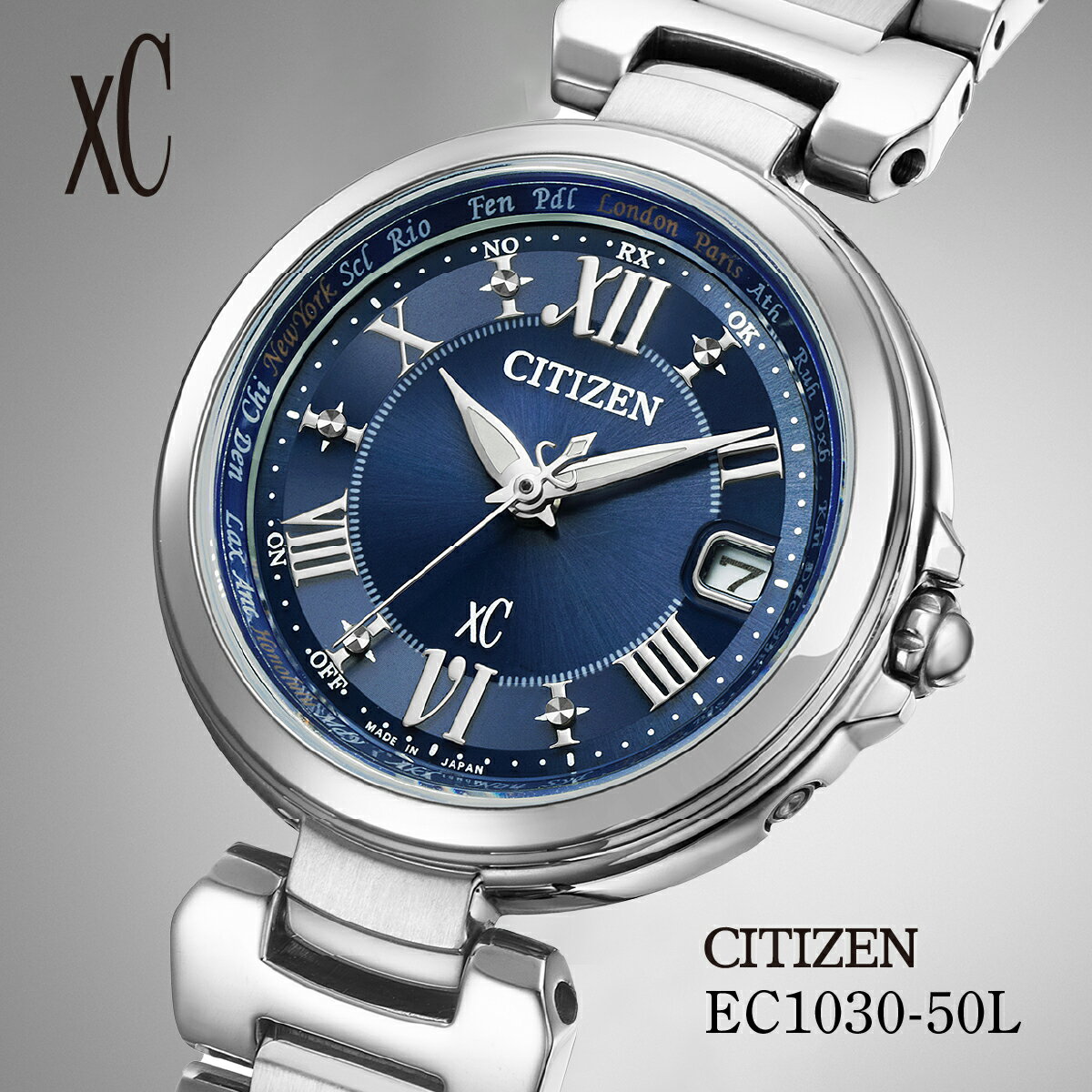 【ふるさと納税】CITIZEN xC basic collection EC1030-50L | シチズン citizen クロスシー腕時計 時計 正規品 レディース ビジネス スーツ カジュアル フォーマル 贈答 贈答用 ギフト プレゼント 母の日 国内製造 国産 電波 ソーラー エコドライブ 埼玉県 所沢市