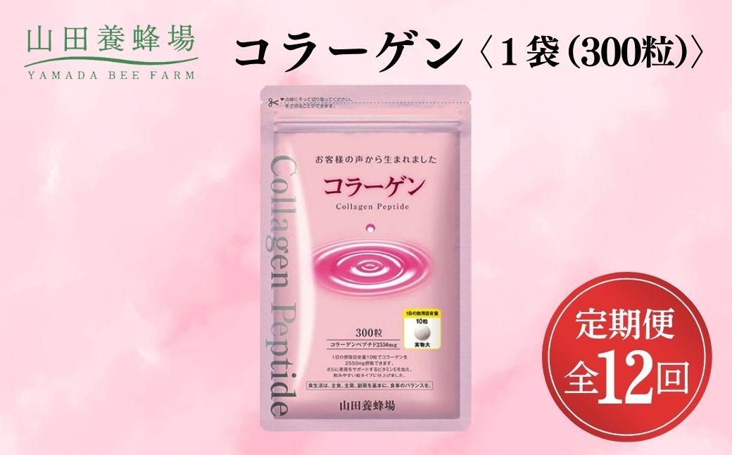 ＜定期便全12回＞コラーゲン 1袋(300粒)×12回 (28066)【006-a101】