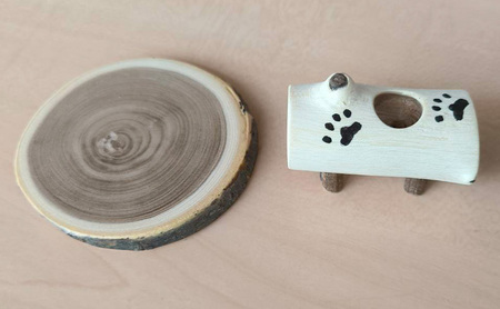 木製 エンジュのやすらぎアロマウッド 台座付き 猫の足跡入り［長者森工房］ 秋田県 羽後町 【 アロマ ディフューザー リビング インテリア 天然木 無地 雑貨 おしゃれ 和風 縁起物 】