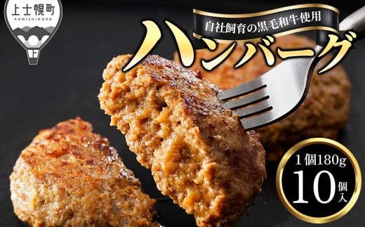 黒毛和牛 100％ ハンバーグ 2種セット 180g×10個 プレーン チーズ 牛 肉 牛肉 和牛 小分け 個包装 冷凍 ［017-D62］ ※オンライン申請対応