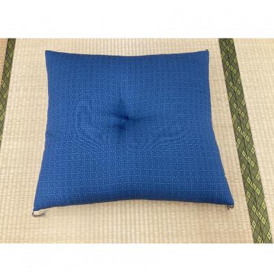 ふるさと納税 近江八幡市 手作り座布団(抗ウイルス加工)　ネイビー色