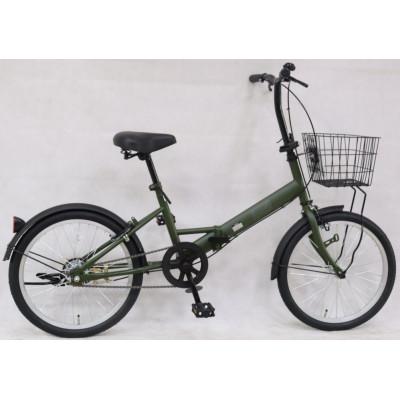 ふるさと納税 四日市市 オリタタミ自転車20型　バスケット付　マットカーキ