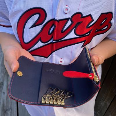 ふるさと納税 東広島市 【広島ジビエレザー×広島東洋カープ】東広島産天然鹿革　5連キーケース |  | 02