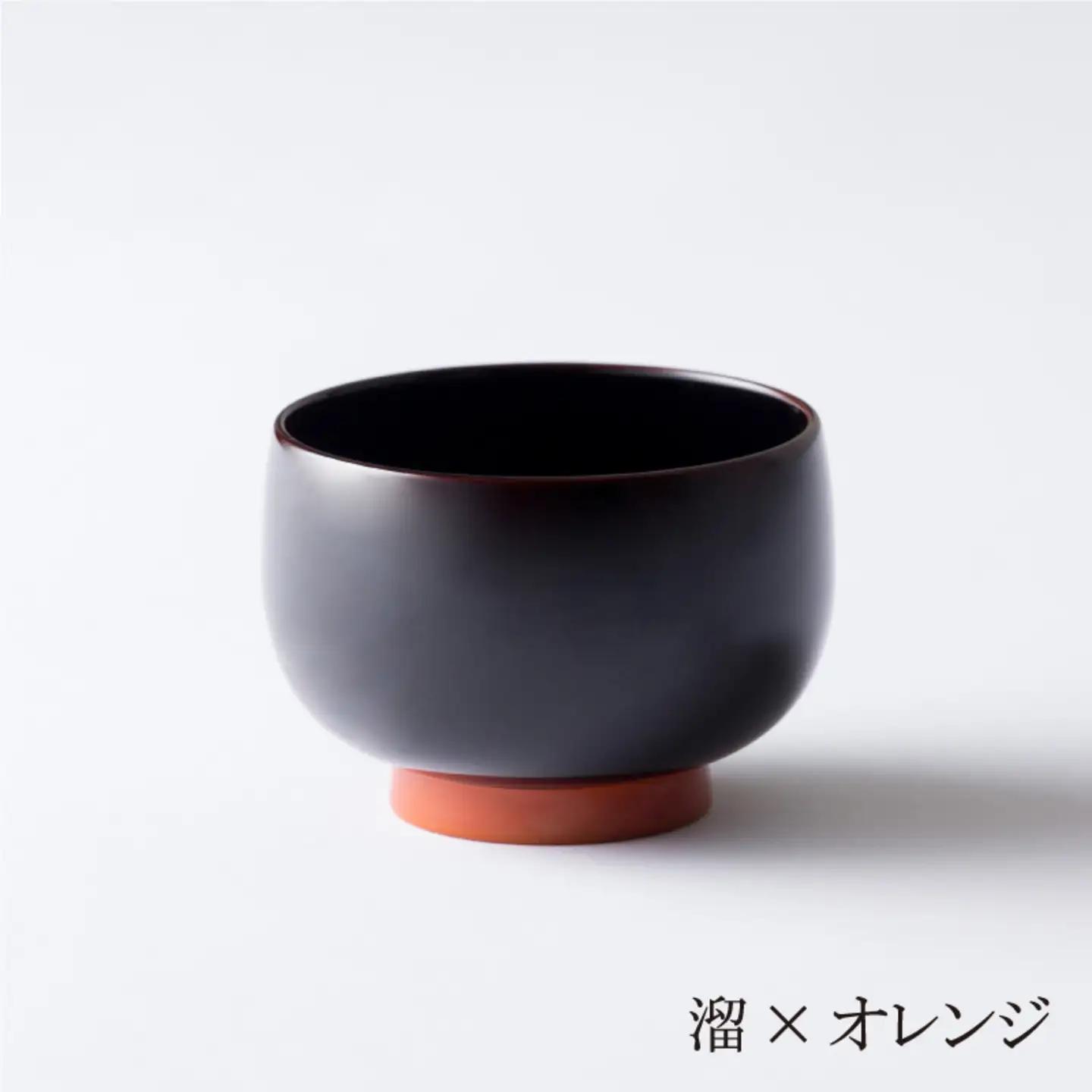【数量限定・在庫限りで受付終了】aisomo cosomo 小鉢　食卓を彩る小鉢＜100%天然漆＞【老舗塗師屋創業230年】 溜×オレンジ