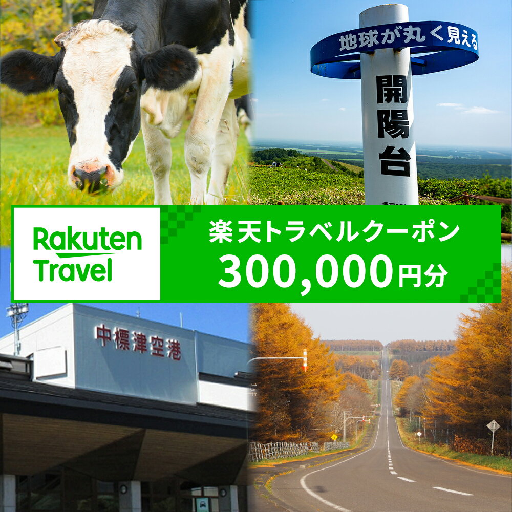 【ふるさと納税】北海道中標津町の対象施設で使える 楽天トラベルクーポン 寄付額1,000,000円 (クーポン300,000円) トラベル 宿泊 温泉 宿泊券 観光地応援 旅館 観光 ホテル クーポン 全国旅行支援 中標津 宿泊予約 旅行 ふるさと納税 旅行券 rakutenトラベル
