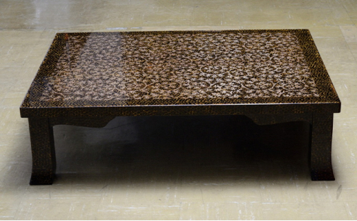 津軽塗 座卓 羽角ケリ足 3尺×5尺 唐草【 インテリア 和室用の机 デスク 机  】