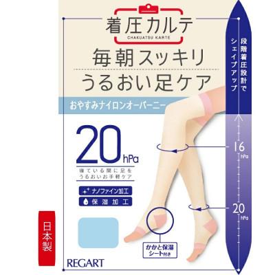ふるさと納税 丸亀市 【メディックピエドシリーズ】おやすみナイロンオーバーニー Sサイズ アクア