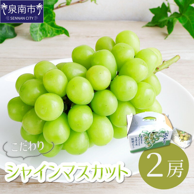 【ふるさと納税】こだわりシャインマスカット 2房 果実 果物 くだもの フルーツ ぶどう マスカット 旬 シャインマスカット【配送不可地域：北海道・沖縄・離島】