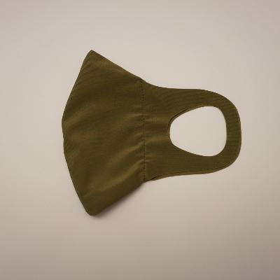 ふるさと納税 紀の川市 普段使いに昼夜問わず使える、耳と肌に優しい布マスク(耳ふわKIDS)キッズサイズ、カーキ:1枚 |  | 01