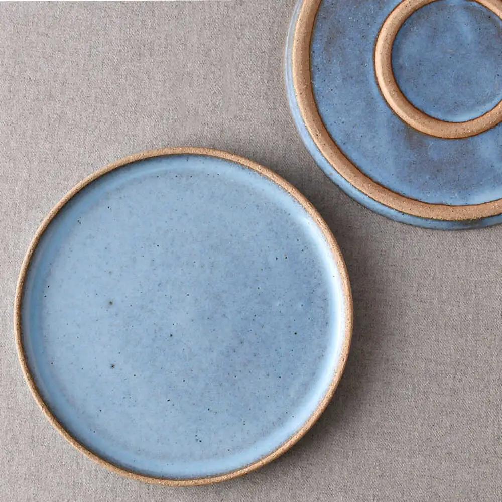 【波佐見焼】テラコッタ・BLUE プレートM 2枚セット【利左エ門窯】[QB67]