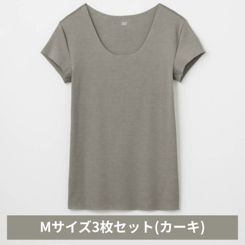 
                  グンゼ YG in.T カットオフクルーネックＴシャツ YV1577Q Mサイズ カーキ 3枚セット GUNZE ファッション インナー [№5716-0842]
                
