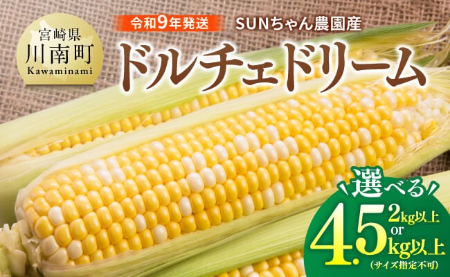 
                  ※送付内容が選べる※【令和9年発送】SUNちゃん農園産「ドルチェドリーム（サイズ指定不可）」 【 とうもろこし ドルチェドリーム トウモロコシ 令和9年発送 数量限定 期間限定 】
                
