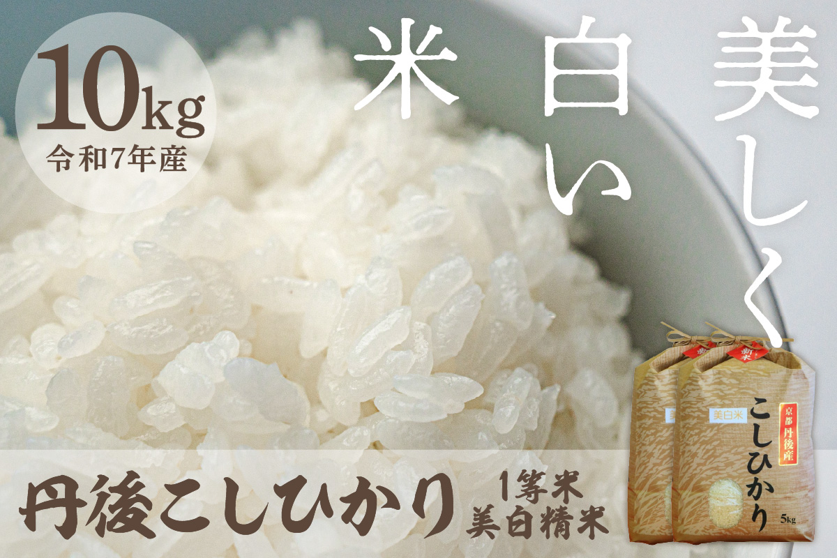 令和7年産 美白精米 丹後こしひかり 10kg(5kg×2) 1等米　MU00076