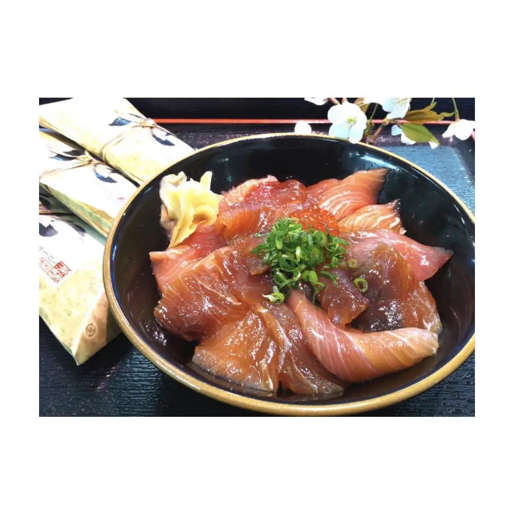 ＜水産加工大賞受賞！＞づけ丼・昆布じめ丼の素セット(づけ丼×3本・昆布じめ丼×1本・計4本×6回お届け）【鳥取県 境港市】