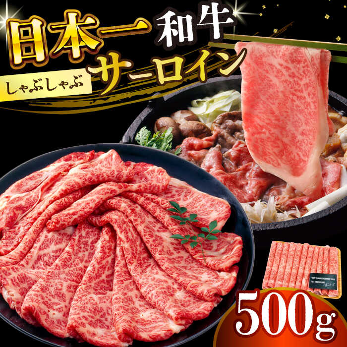 【ふるさと納税】【厳選部位】【A4〜A5】長崎和牛サーロインしゃぶしゃぶすき焼き用　500g【株式会社 MEAT PLUS】[DBS017]