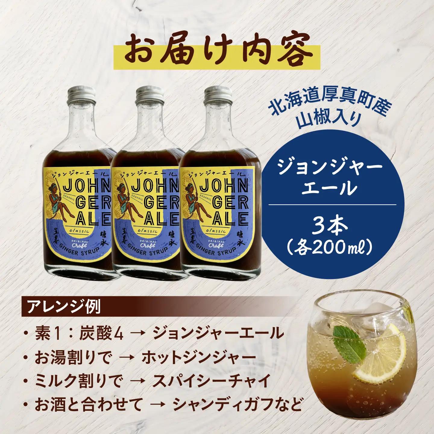 クラフトジンジャエール 200ml×3本セット 【Shijima Yoga Studio & Shijima Cafe】 ジンジャーエール [AXBZ001]