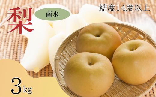 【2026年先行予約】梨 南水 糖度14度以上 約3kg | 果物 くだもの フルーツ 南水梨 梨 なし ナシ 新鮮 長野県 信州 南信州 飯田市