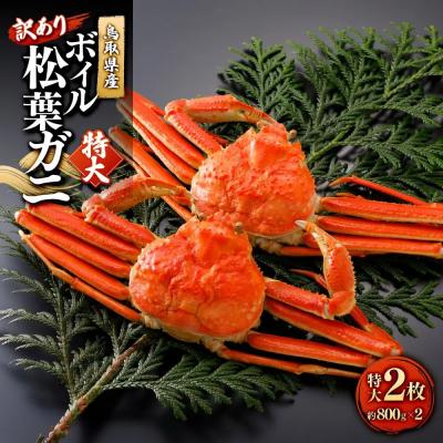 ふるさと納税 境港市 <11月中旬〜2月下旬配送予定>鳥取県産　訳ありボイル松葉ガニ(特大2枚)