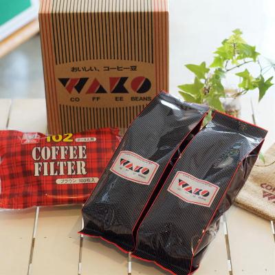 ふるさと納税 印南町 コーヒー豆(ストロング・ヨーロピアン)各300gとカリタ102コーヒーフイルター100枚セット