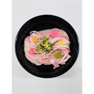 ふるさと納税 砺波市 富山県砺波市　柿里商店「knot charm CHIDORI 3」めでた尽くしの紅白細うどん |  | 01