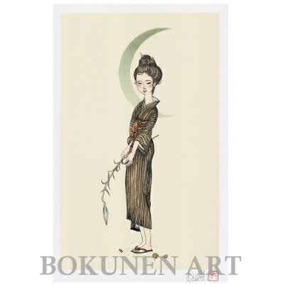【ふるさと納税】【名嘉睦稔】リトグラフ作品「蕾(チブミ)」