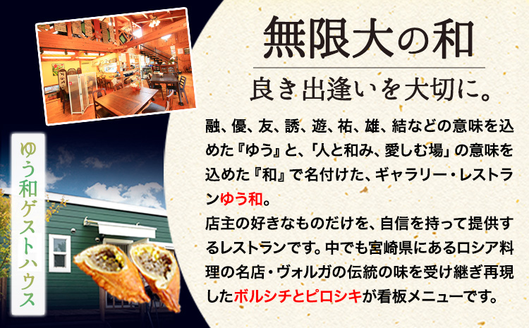 ゆう和 ピロシキ ボルシチ セット 計10食分 ボルシチ4食 ピロシキ6食 ギャラリーレストランゆう和 《30日以内に出荷予定(土日祝除く)》 ピロシキ 冷凍 熊本県 御船町 有限会社ながもと_イメー