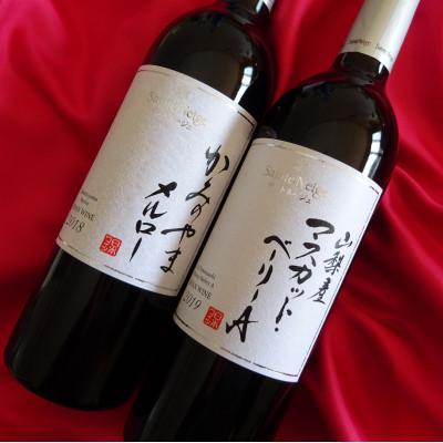 ふるさと納税 山梨市 サントネージュワインが贈るメルローとマスカットベーリーAの赤ワイン2本セット