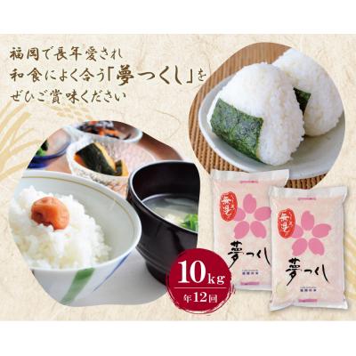 ふるさと納税 福智町 無洗米 福岡県産・夢つくし10kg定期便(毎月・年12回) |  | 01