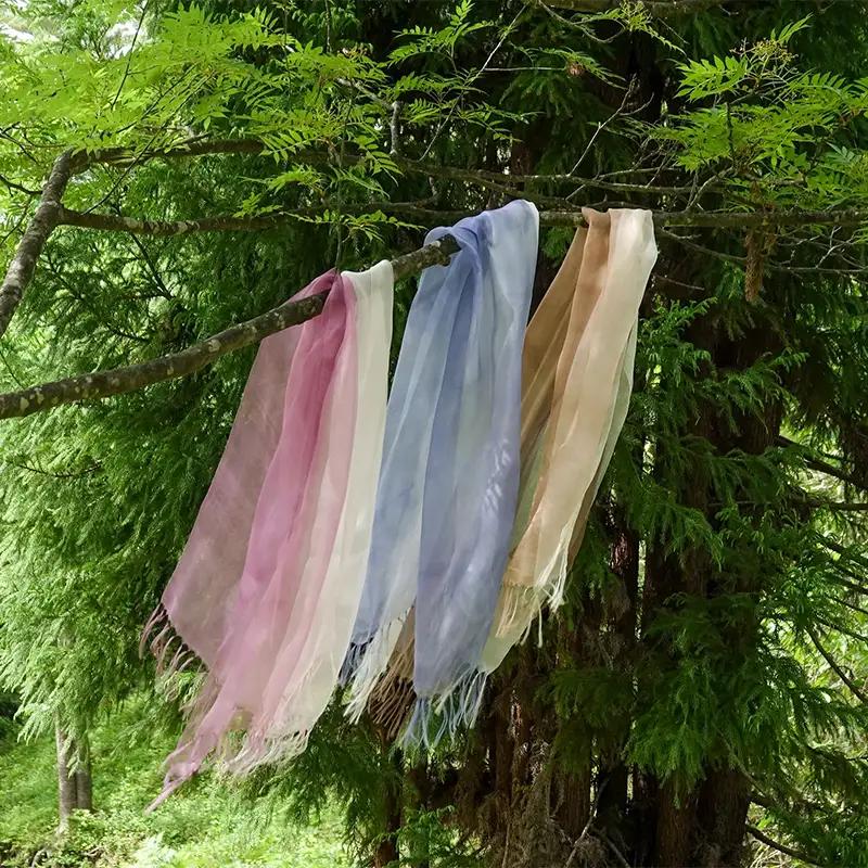 ダブルエアリーストール チョコ ファッション小物 ファッションアイテム 服飾品 ファッション 川俣町 福島県 FAF-0232