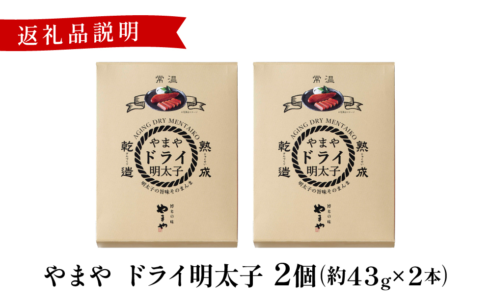 やまや ドライ明太子2個 |ふるさと納税 やまや 明太子 辛子明太子 博多明太子 切子 ご家庭用 熟成明太子 お取り寄せ ごはんのお供 人気 博多グルメ ギフト