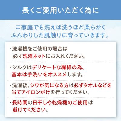 ふるさと納税 西尾市 ≪わらっておはよう≫シルク&和ざらし・ピロケース【M】:ホワイト・K290 |  | 03