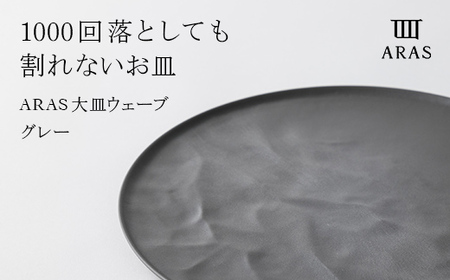 ARAS大皿ウェーブ【カラー：グレー】 復興　震災　コロナ【能登半島地震復興支援】 北陸新幹線 F6P-2022
