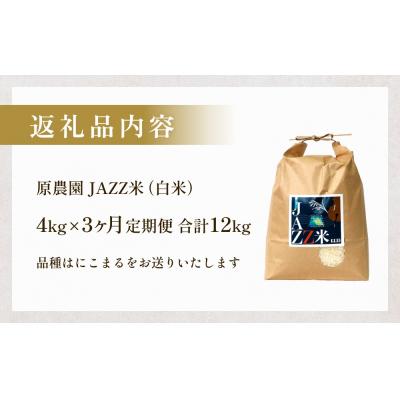 ふるさと納税 玖珠町 令和7年産 原農園 JAZZ米 白米 4kg 3回定期便 にこまる |  | 02