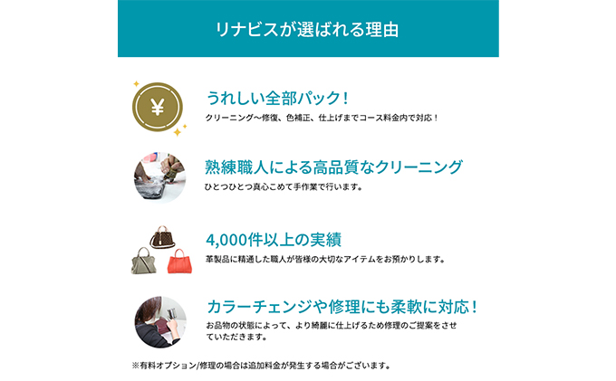 高品質クリーニング★バッグ・カバンのクリーニングクーポン リナビス 鞄 かばん 洗濯 人気 厳選 袋井市 チケット 