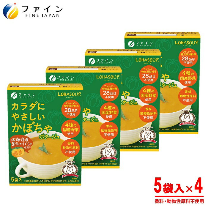 【ふるさと納税】H-250　からだにやさしいかぼちゃポタージュ5袋×4個セット