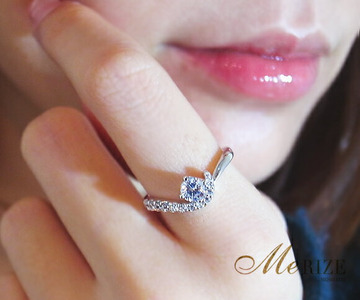 指輪 天然ホワイトダイヤ 0.48ct Germaine ジェルメーヌ【プラチナ950】r-113（KRP）O95-1410