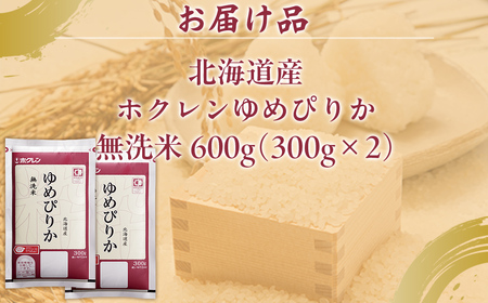 【令和7年産新米先行受付】（無洗米600g）ホクレンゆめぴりか TYUA174