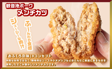 【お歳暮】餃子＆「観音池ポーク」プレーン・チーズメンチカツのセット≪11月17日～12月21日お届け≫_AA-9231-WG_(都城市) 国産豚使用 餃子 観音池ポーク プレーンメンチカツ/チーズメン