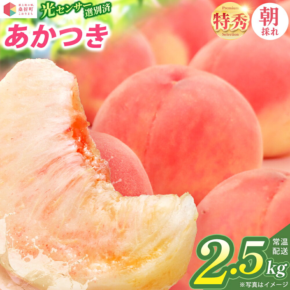 【ふるさと納税】もも【あかつき・2027年産先行予約】特秀2.5kg（7～9玉）桑折町振興公社 ／ モモ あかつき 朝採り 白桃 桃 フルーツ 大容量 特秀品 高品質 果汁たっぷり やわらかい 甘い果物 家庭用 贈答用 夏フルーツ 季節限定 お取り寄せ 新鮮 福島県 【07301-0181】