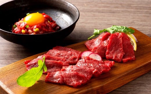 熊本特産馬刺し 食べ比べ堪能セット  ／ 赤身 ユッケ ネギトロ  馬刺 馬肉 ばさし 計約310g