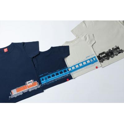 ふるさと納税 八頭町 若桜鉄道×OJICOコラボ　つながるトレインTシャツ(半袖135-145cm)「SLデザイン」 |  | 03