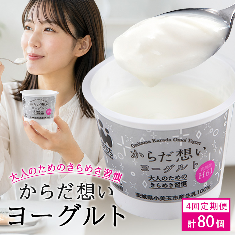 【定期便4回】 H61乳酸菌『からだ想いヨーグルト』20個×4回 1-O