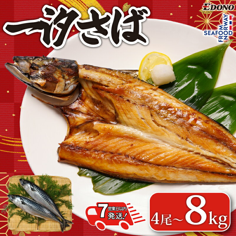 【ふるさと納税】 一汐さば 【 選べる 容量 】 4尾 〜 8kg 【 スピード配送 】 さば 鯖 塩 塩さば 塩鯖 鯖の開き 無添加 添加物不使用 厳選 海の幸 大容量 冷凍品 鮮度 お取り寄せ グルメ 食品 魚 魚貝 魚介 海鮮 ふるさと納税さば 千葉県 銚子市 送料無料 エドノフーズ