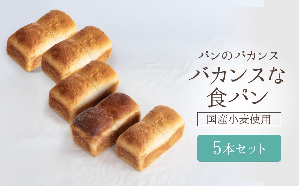 
                  パンのバカンス　バカンスな食パン5本セット
                