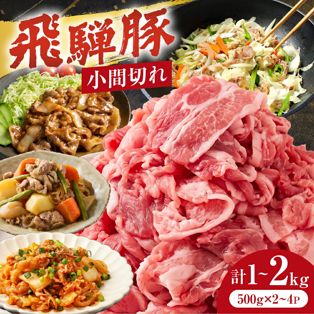【ふるさと納税】 飛騨豚 こま切れ 切り落とし 選べる 1～2kg 小分け 500g×2～4パック | 冷凍 切り落とし 豚 豚肉 国産 豚こま 小間切れ 飛騨高山 ファミリーストアさとう CY050