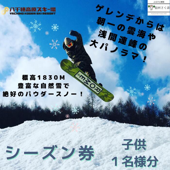 【ふるさと納税】八千穂高原スキー場　シーズン券　子ども　1名様 [AD-112]