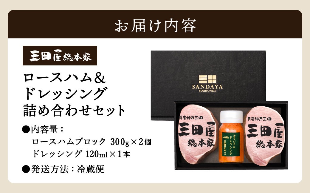 【数量限定ドレッシング増量】 ハム 三田屋 ロースハム ドレッシング 詰め合わせ セット [三田屋総本家 兵庫県 三田市 3d28bae570027] ふるさと納税 スピード配送 贈答 化粧箱 熟成ハ